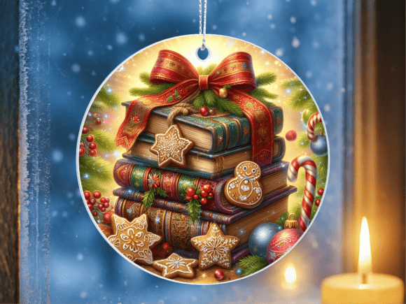 Christmas Books Gingerbread Ornament