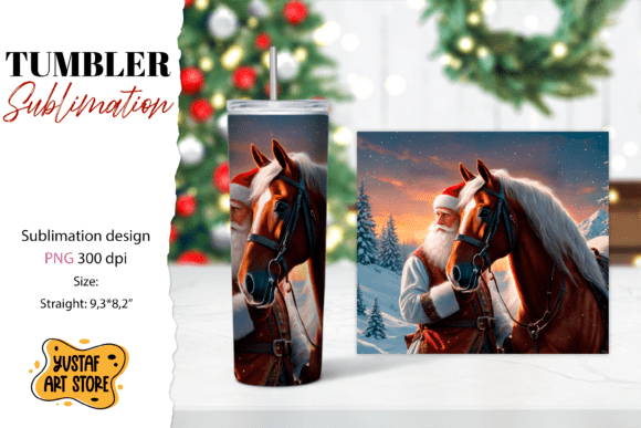 Christmas Tumbler Sublimation.Santa Clau: A Strategic Design for Branding and Creativity