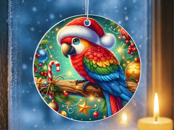 Colorful Parrot Christmas Ornament PNG: A Creative and Practical Design for Modern Businesses