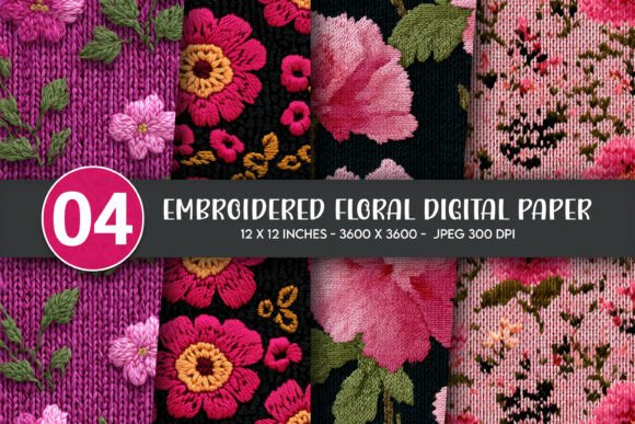 Embracing the Versatility of Embroidered Floral Digital Paper in Modern Design
