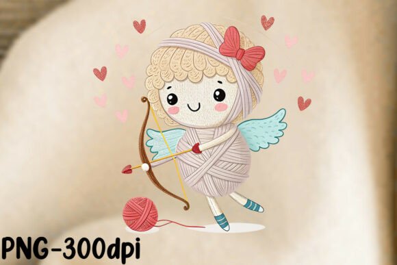 Faux Yarn Cupid Funny Cupid PNG