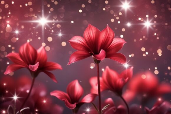 Free Dreamy Flowers Background for Digital Use
