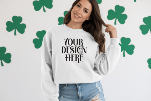 Gildan 18000 St. Patrick’s Day Mockup: A Creative Tool for Holiday Marketing and Apparel Design
