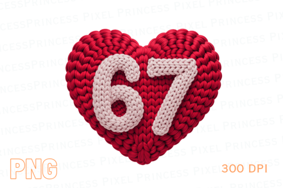 Heart Plush 67 Meme PNG Cute Red for Your Creative Projects