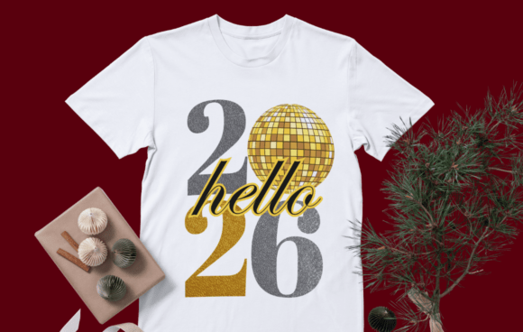 Hello 2026 Gold Silver Disco T-Shirt: A Stylish Way to Celebrate the New Year