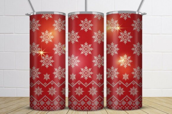 Nordic Snowflake Christmas Tumbler Wrap: A Festive Design for Every Occasion