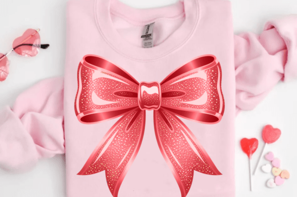 Valentine Coquette Bow PNG with Hearts and It’s The Most Wonderful Time Png Digital File for Cutting
