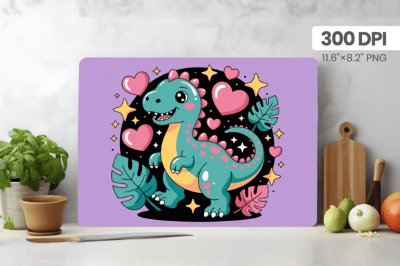 Valentine Day Dinosaur Love Cutting Boar: A Unique Twist on Kitchen Décor