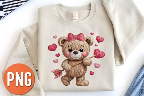Valentine Day Teddy Bear Png Yarn Cupid