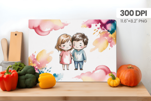 Valentine’s Cute Couple Cutting Board: A Trendy Addition to Kitchen Décor and Print-on-Demand Markets