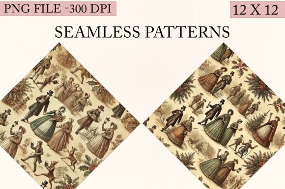 Vintage Christmas Toile Seamless Pattern: A Timeless Design for Modern Creativity